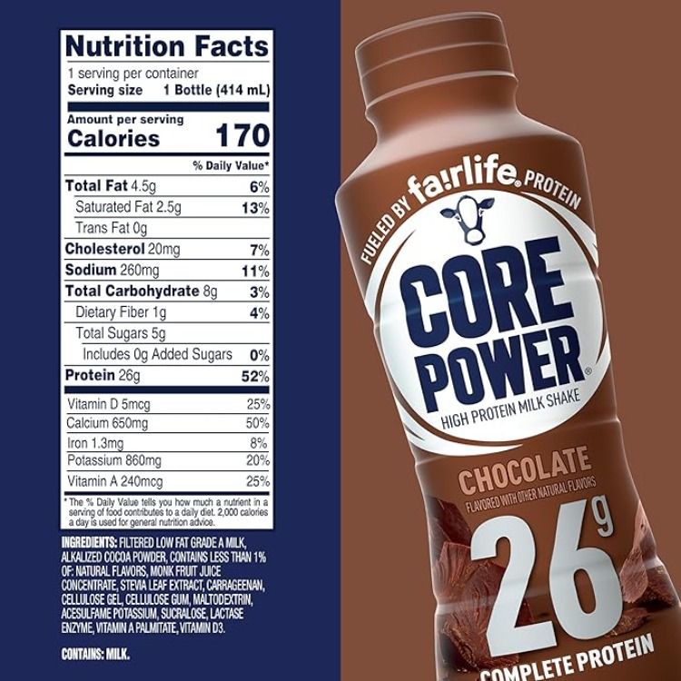 Core Power Milk Shake, High Protein, Chocolate