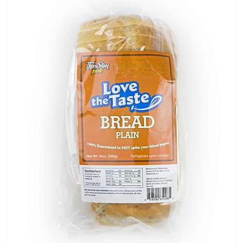 ThinSlim Foods Zero Net Carb Keto Bread | Low Carb Bread | Plain (Pack of 1)