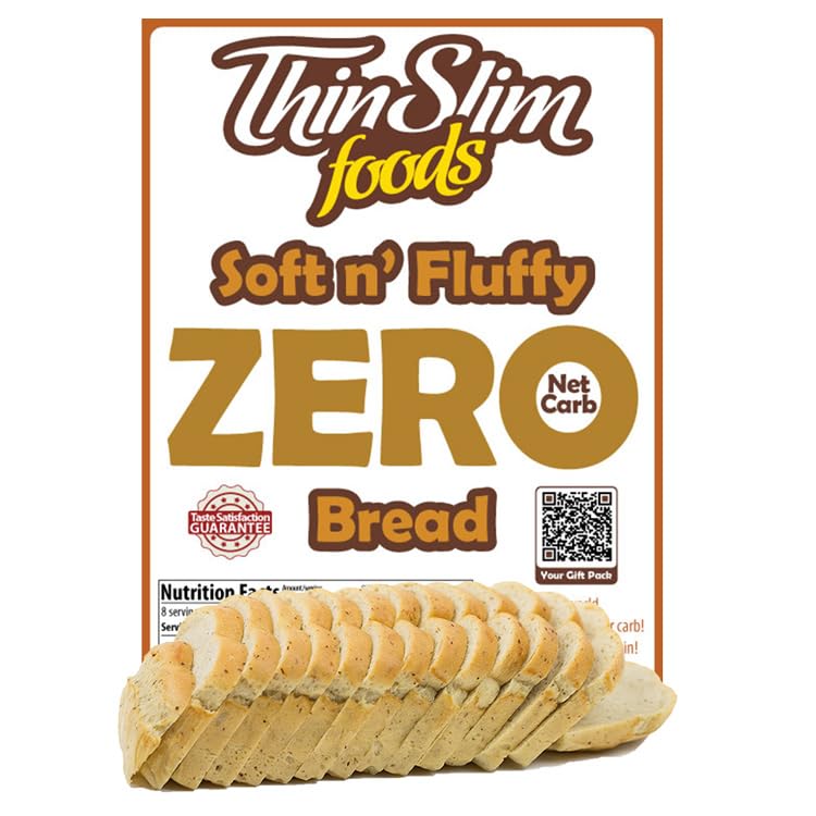 ThinSlim Foods Zero Net Carb Keto Bread | Low Carb Bread | Plain (Pack of 1)