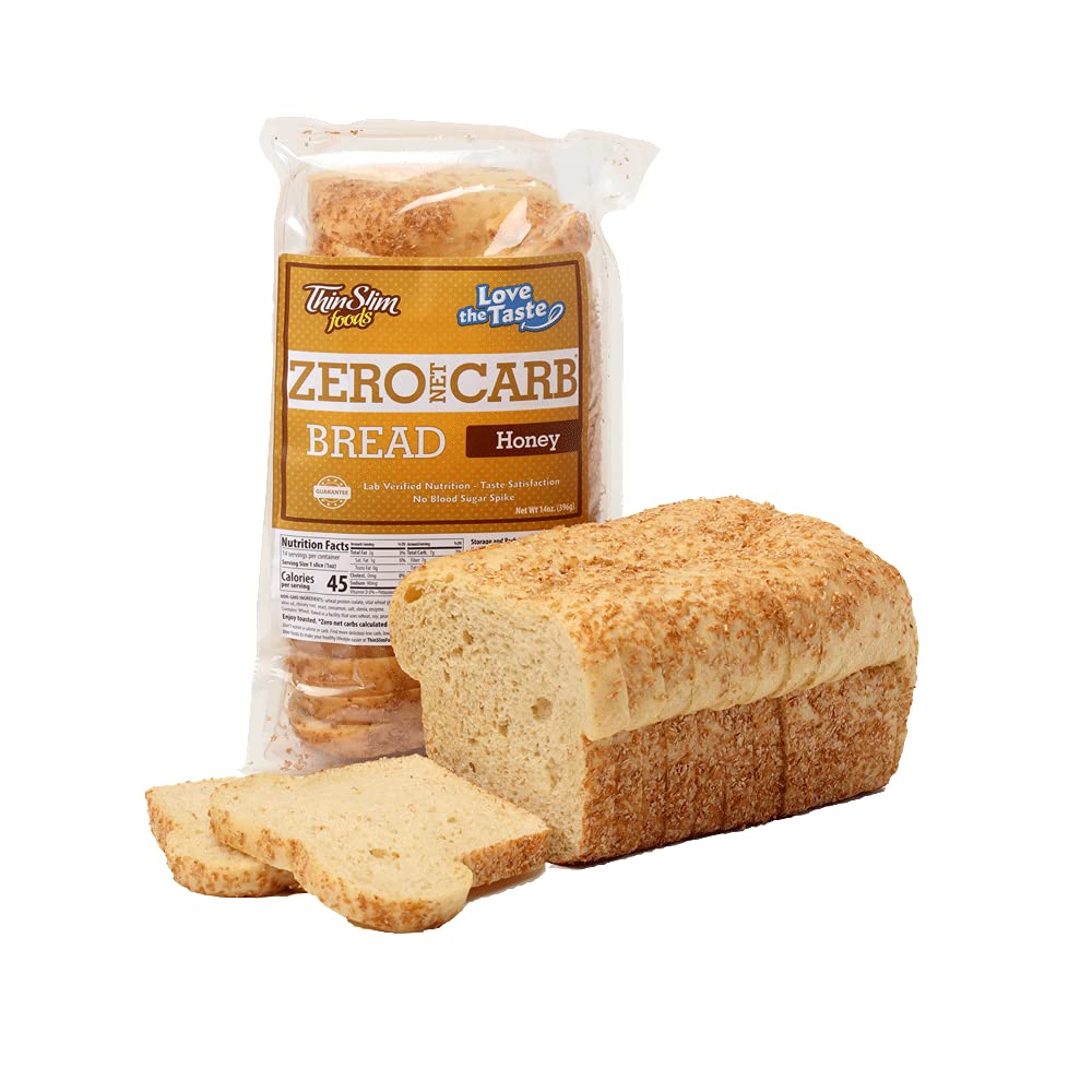 ThinSlim Foods Zero Net Carb Keto Bread | Low Carb Bread | Plain (Pack of 1)