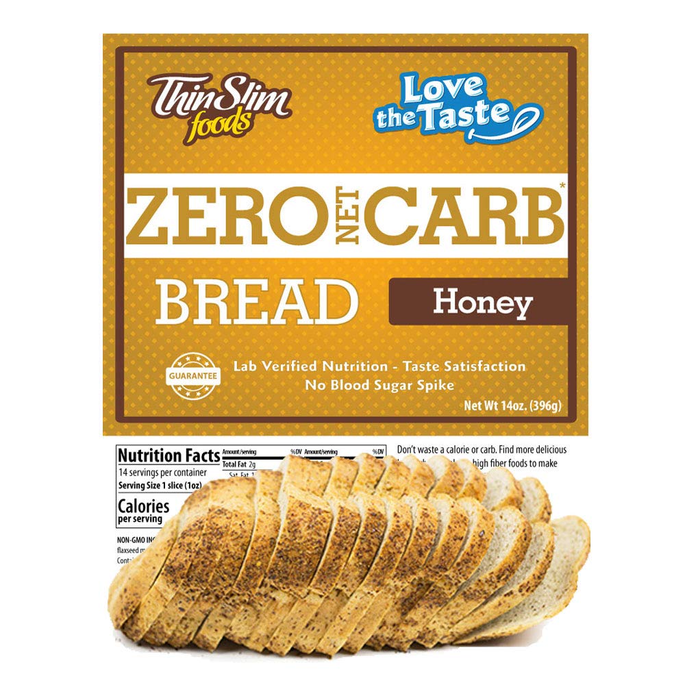 ThinSlim Foods Zero Net Carb Keto Bread | Low Carb Bread | Plain (Pack of 1)