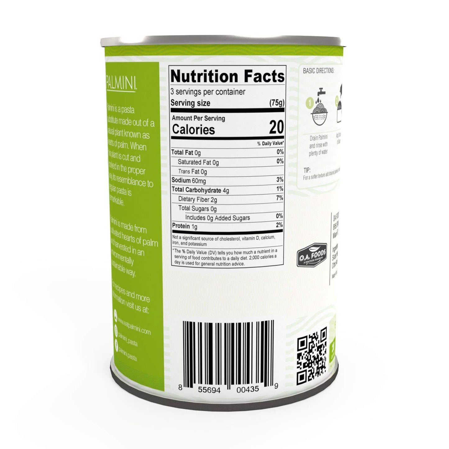 Palmini Linguine Pasta | Low-Carb Pasta, Low-Calorie Hearts of Palm Pasta | Keto Pasta, Gluten Free, Vegan, Non-GMO, Plant Based Pasta, Healthy Noodles | Seen on Shark Tank |(12 Ounce - Pack of 1)