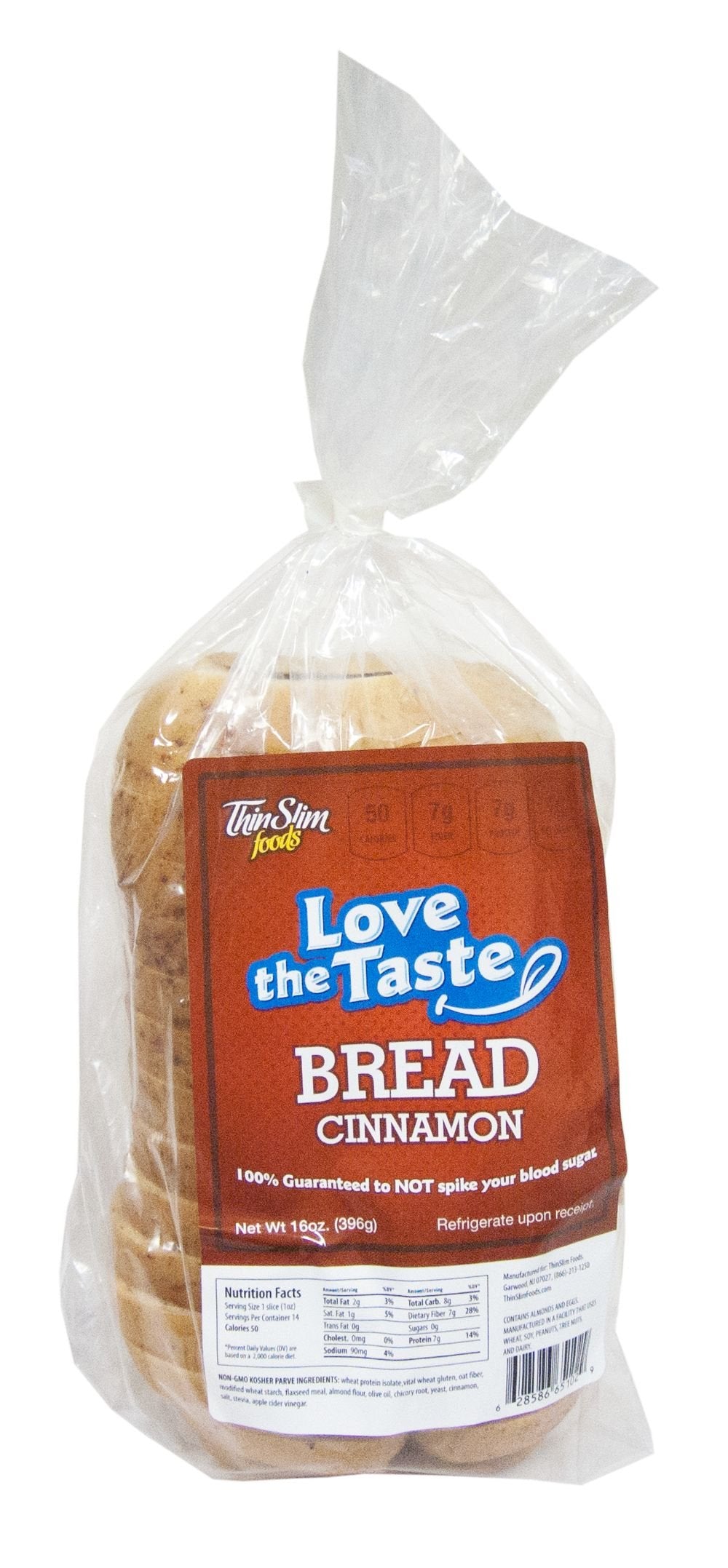 ThinSlim Foods Zero Net Carb Keto Bread | Low Carb Bread | Plain (Pack of 1)