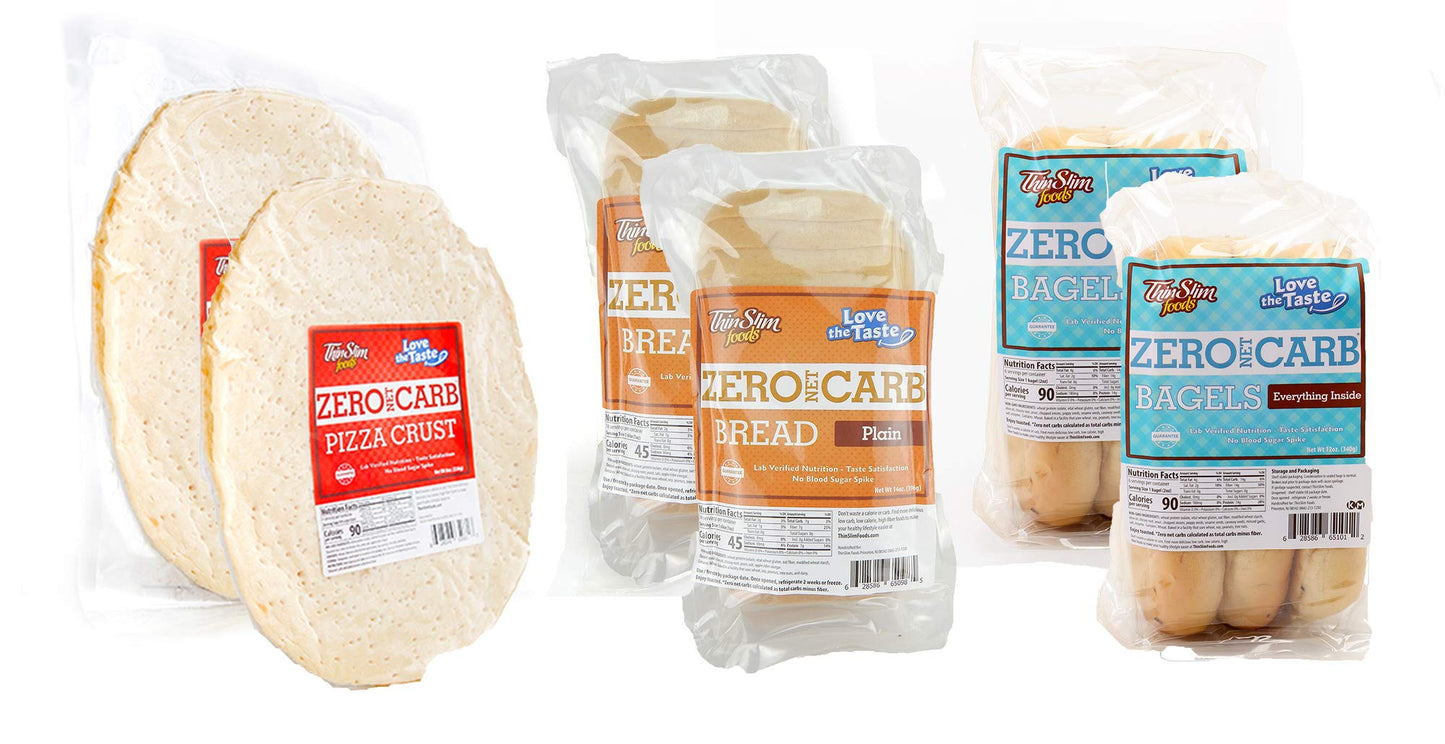 ThinSlim Foods Zero Net Carb Keto Bread | Low Carb Bread | Plain (Pack of 1)