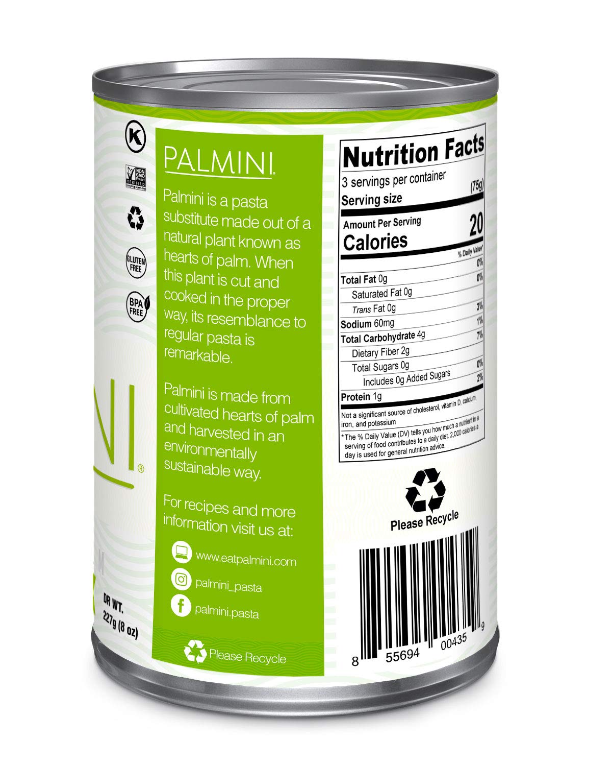 Palmini Linguine Pasta | Low-Carb Pasta, Low-Calorie Hearts of Palm Pasta | Keto Pasta, Gluten Free, Vegan, Non-GMO, Plant Based Pasta, Healthy Noodles | Seen on Shark Tank |(12 Ounce - Pack of 1)