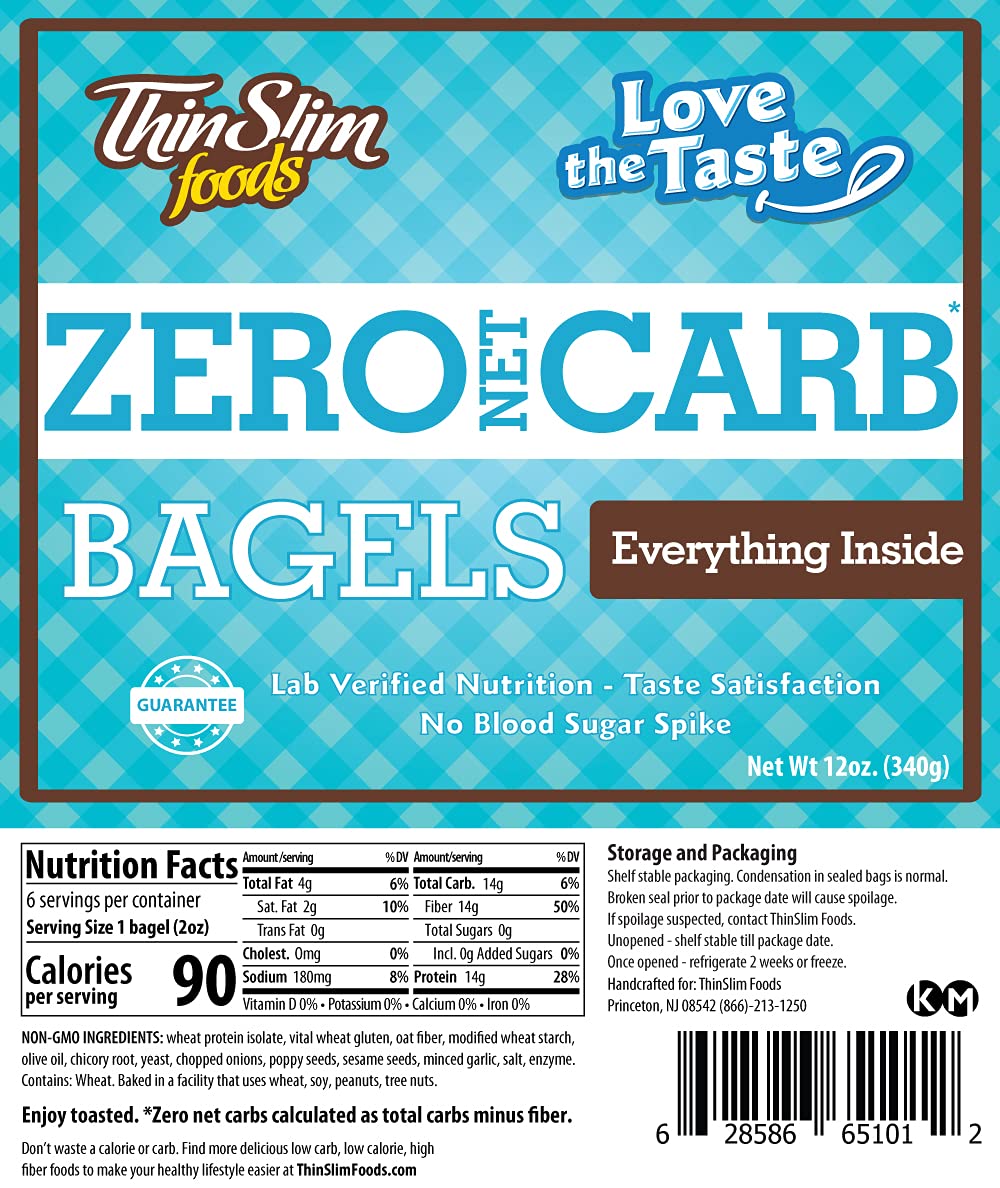 ThinSlim Foods Zero Net Carb Keto Bread | Low Carb Bread | Plain (Pack of 1)