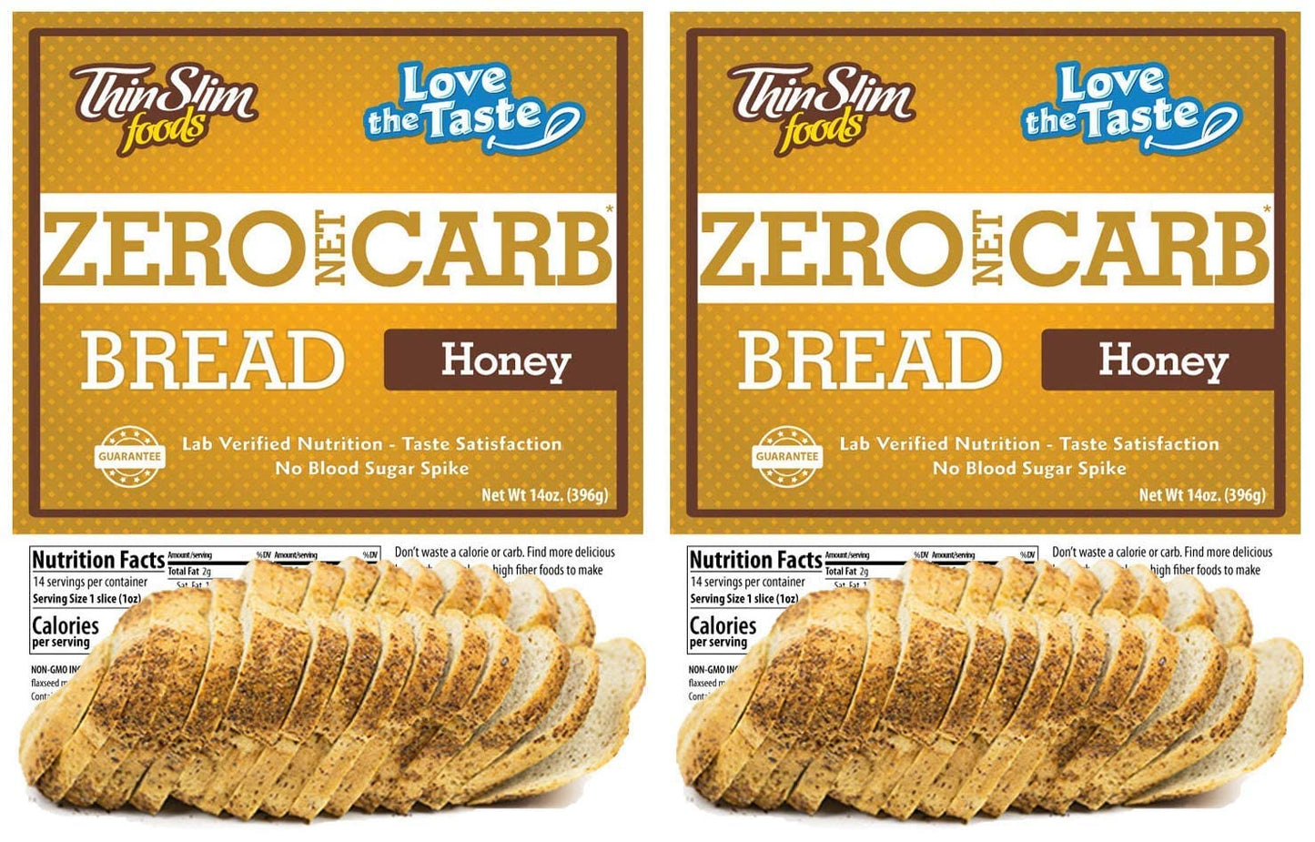 ThinSlim Foods Zero Net Carb Keto Bread | Low Carb Bread | Plain (Pack of 1)