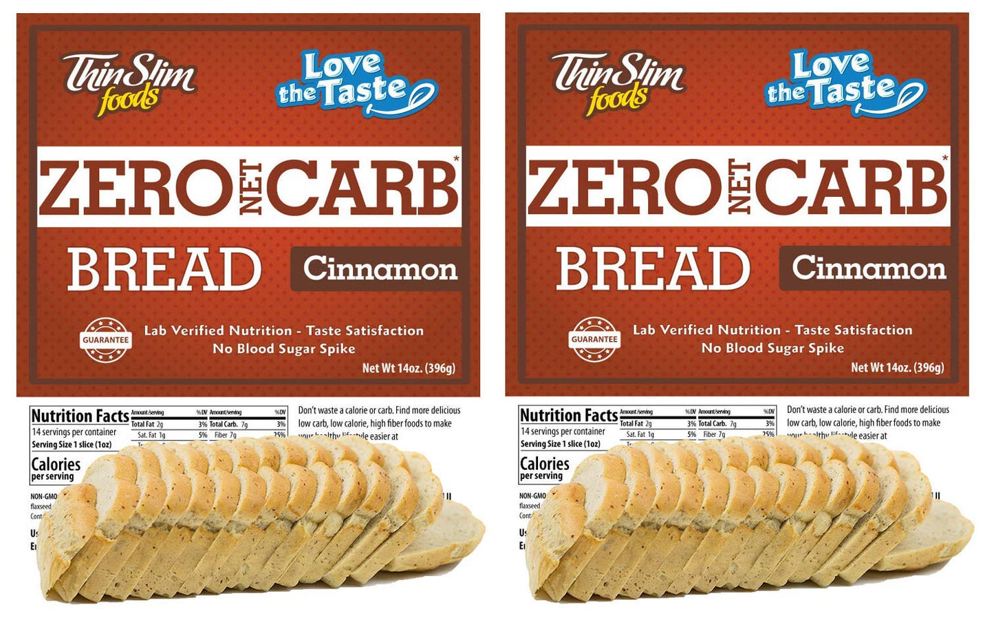 ThinSlim Foods Zero Net Carb Keto Bread | Low Carb Bread | Plain (Pack of 1)
