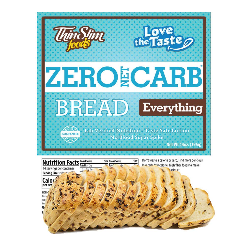 ThinSlim Foods Zero Net Carb Keto Bread | Low Carb Bread | Plain (Pack of 1)