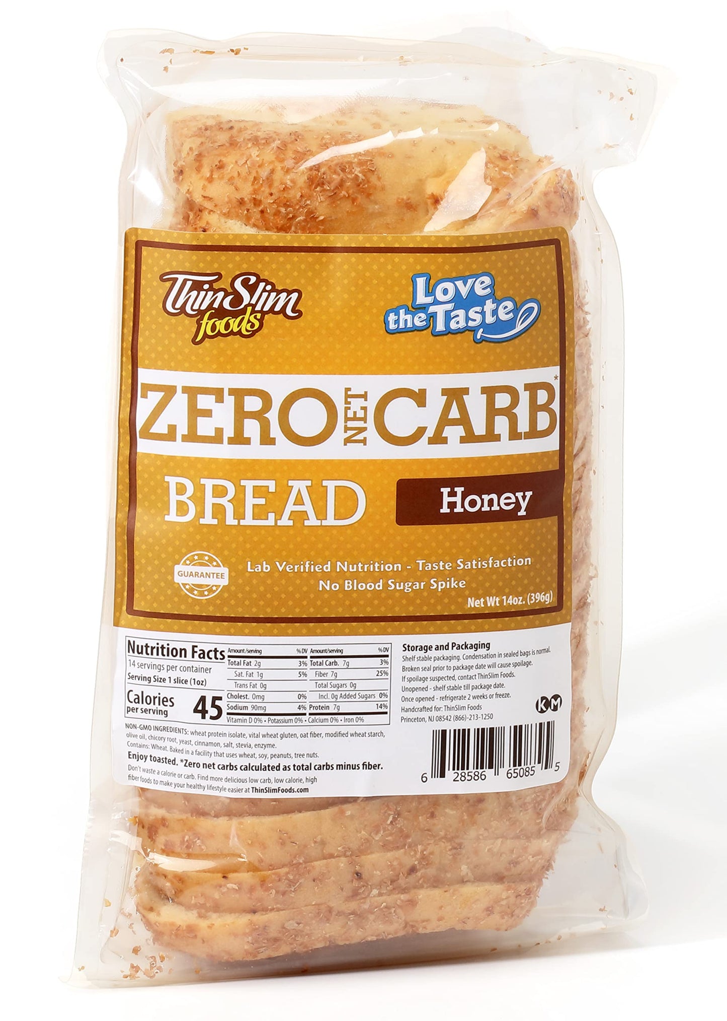 ThinSlim Foods Zero Net Carb Keto Bread | Low Carb Bread | Plain (Pack of 1)