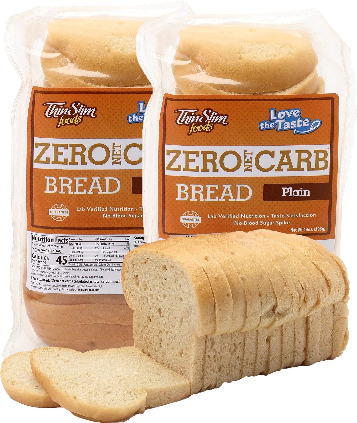 ThinSlim Foods Zero Net Carb Keto Bread | Low Carb Bread | Plain (Pack of 1)