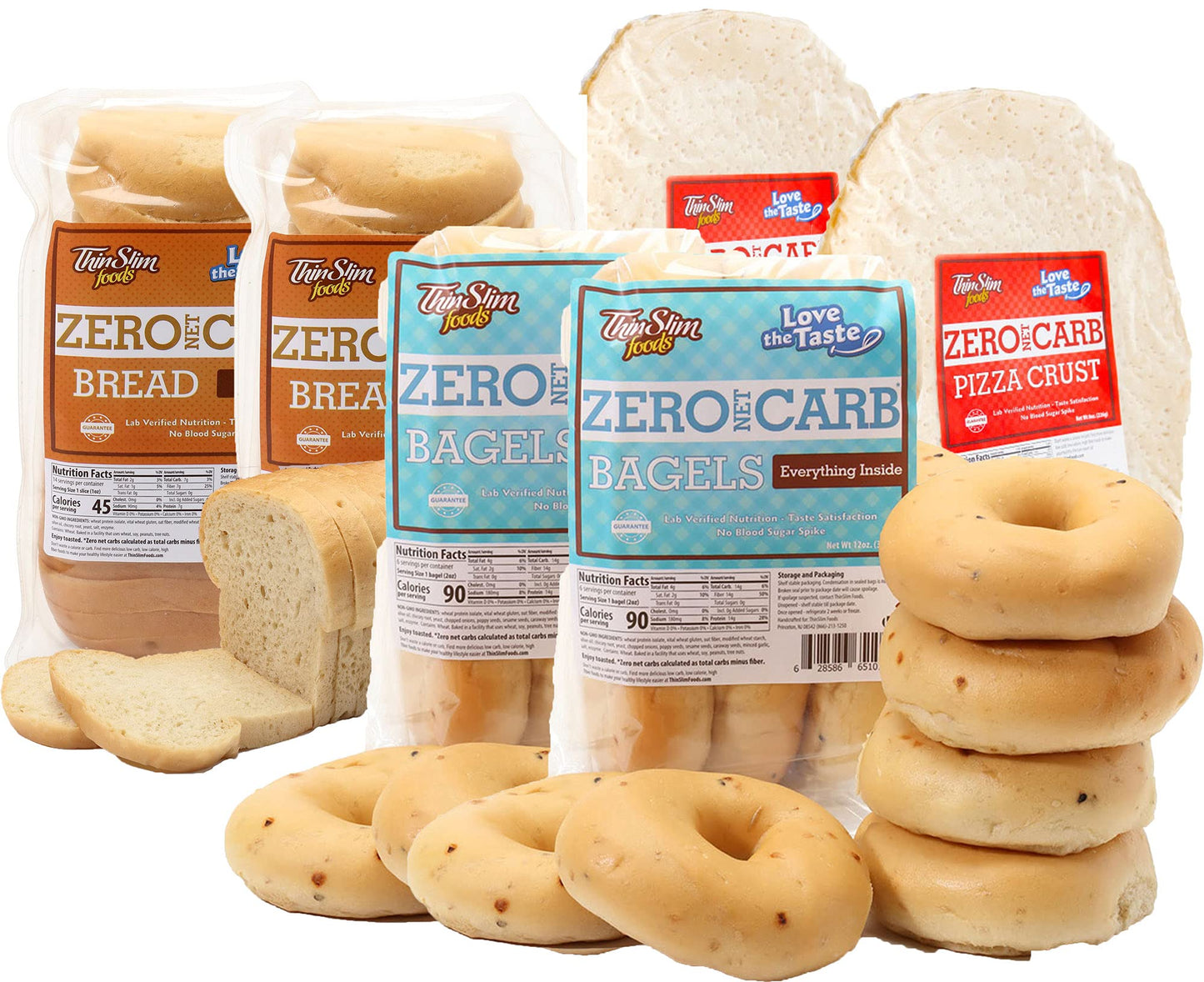 ThinSlim Foods Zero Net Carb Keto Bread | Low Carb Bread | Plain (Pack of 1)