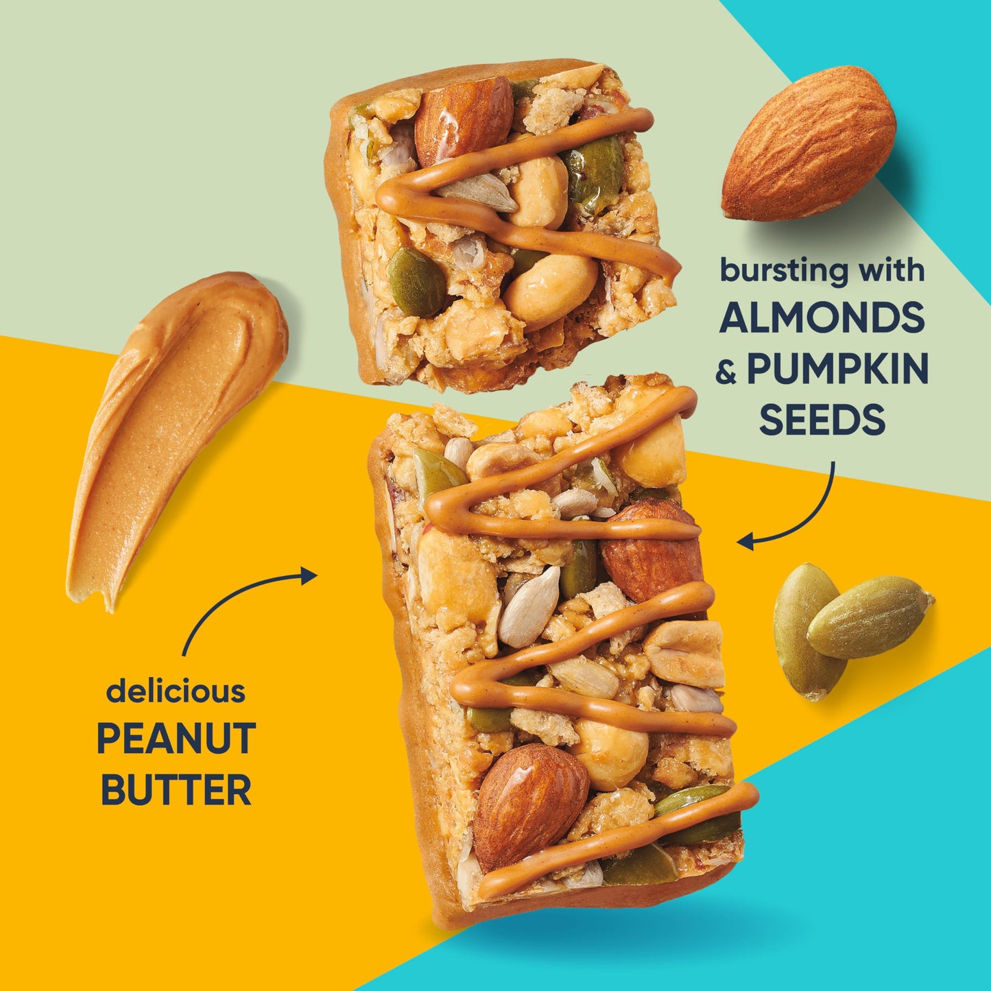 Ratio Chewy Protein Bar, Peanut Butter Almond, 11g Protein, Keto Friendly, 5.64 oz (4 Bars)