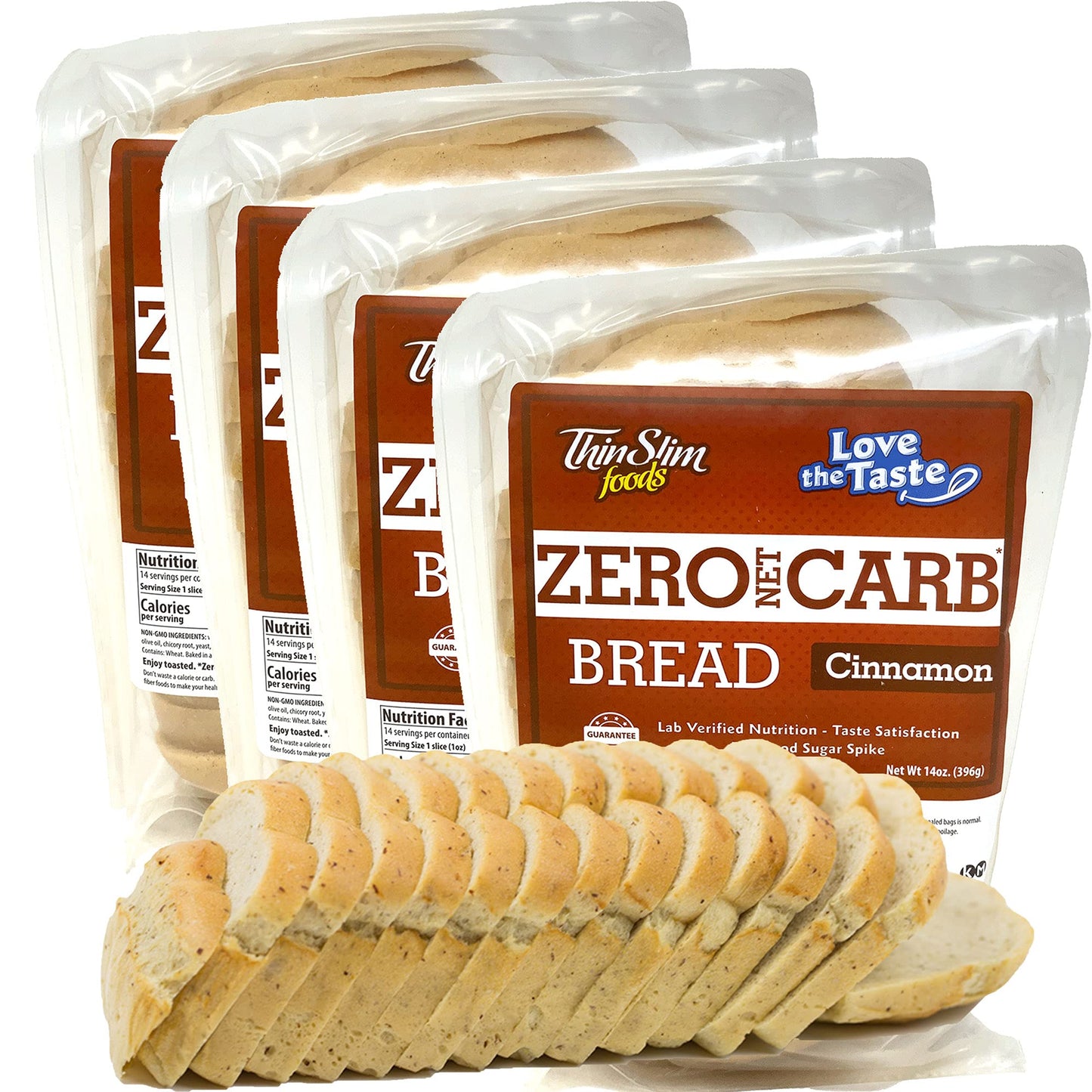 ThinSlim Foods Zero Net Carb Keto Bread | Low Carb Bread | Plain (Pack of 1)
