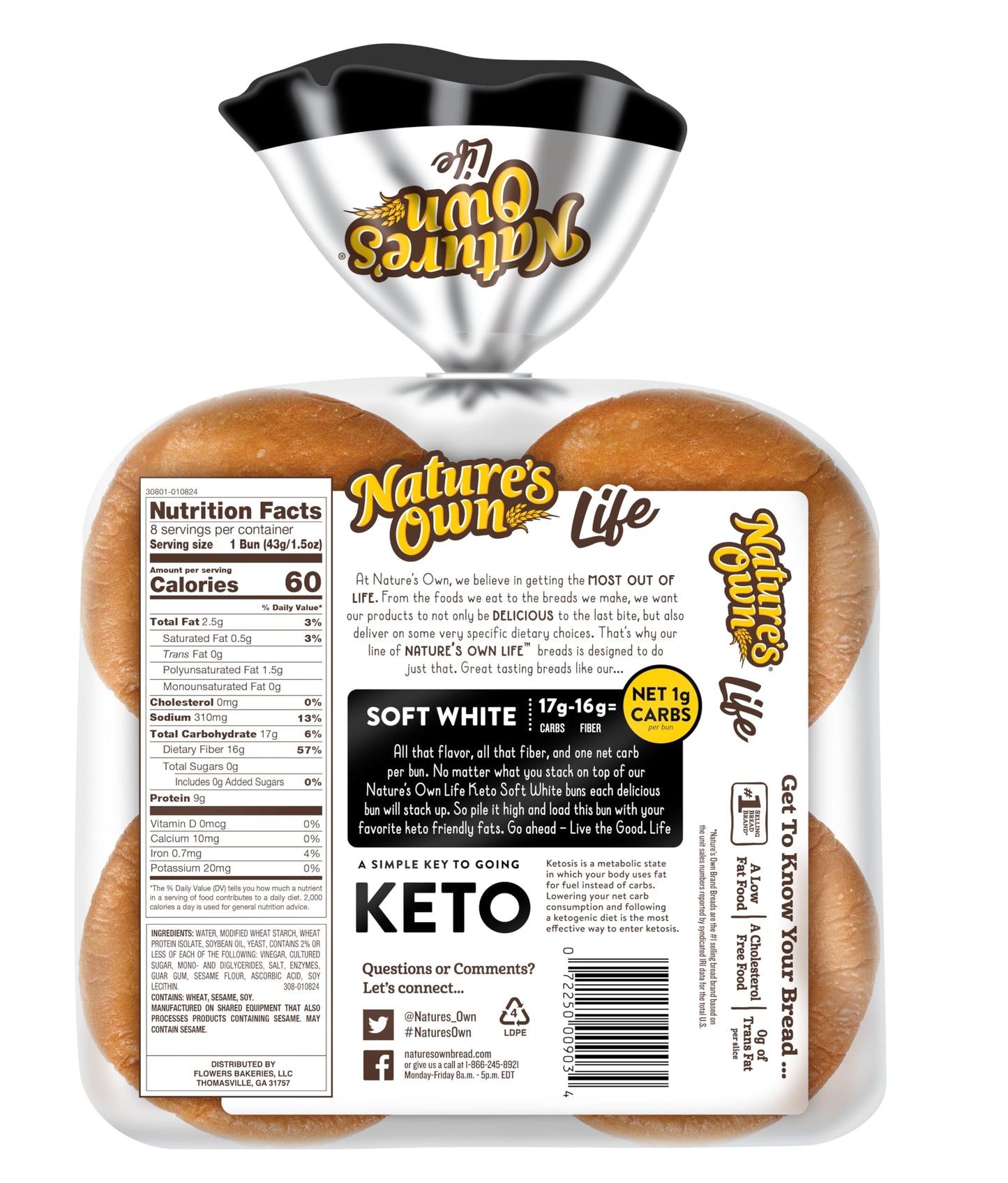 Nature’s Own Keto Ham, 8ct 12oz