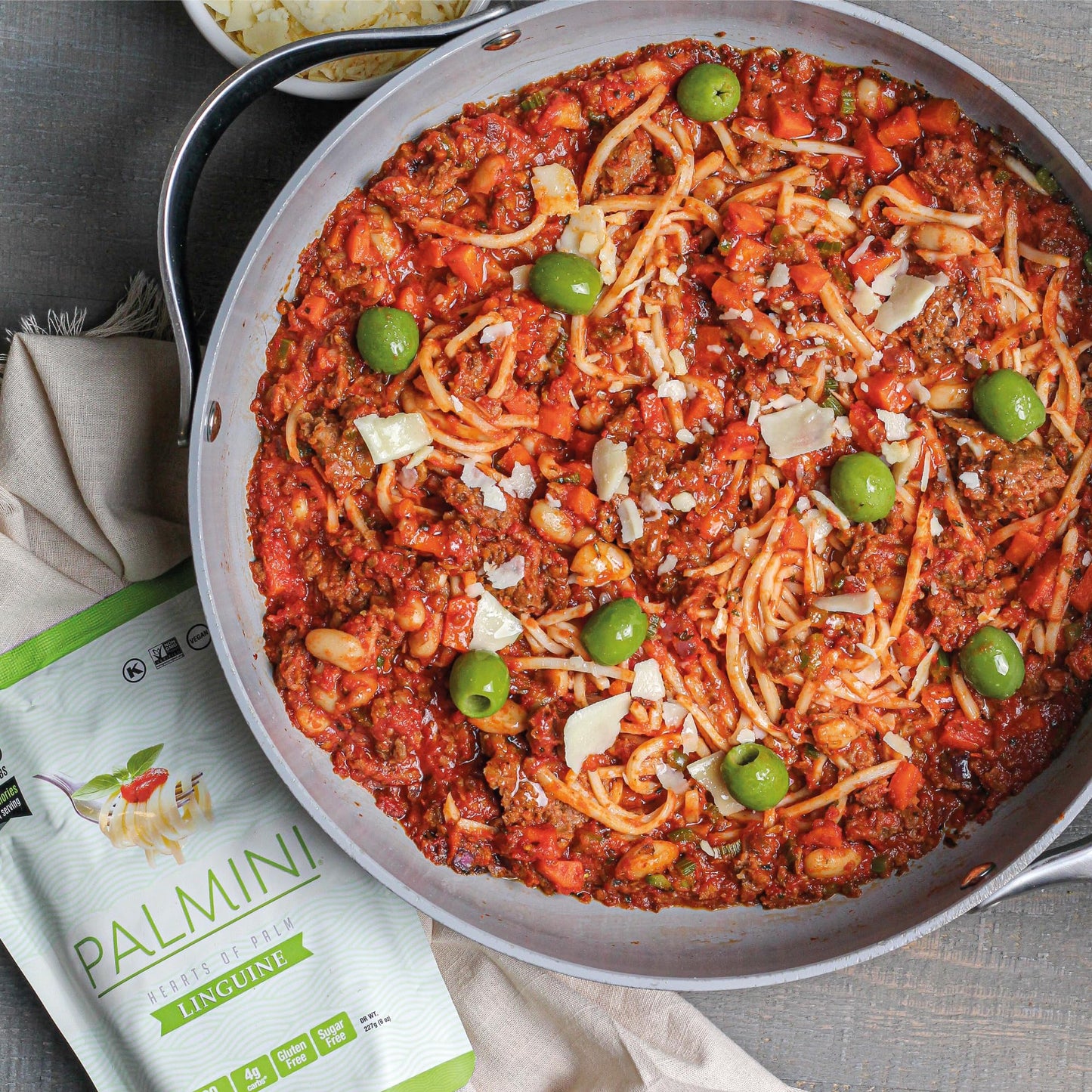 Palmini Linguine Pasta | Low-Carb Pasta, Low-Calorie Hearts of Palm Pasta | Keto Pasta, Gluten Free, Vegan, Non-GMO, Plant Based Pasta, Healthy Noodles | Seen on Shark Tank |(12 Ounce - Pack of 1)