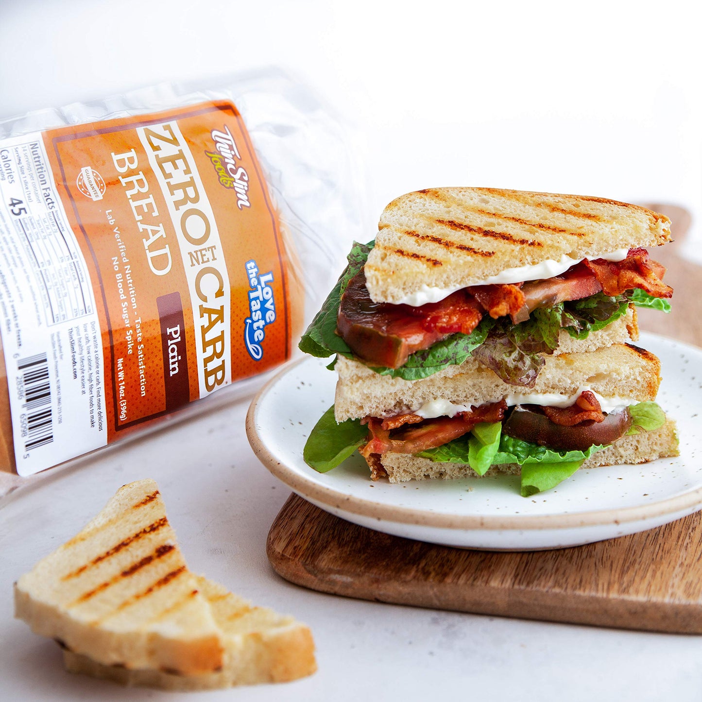 ThinSlim Foods Zero Net Carb Keto Bread | Low Carb Bread | Plain (Pack of 1)