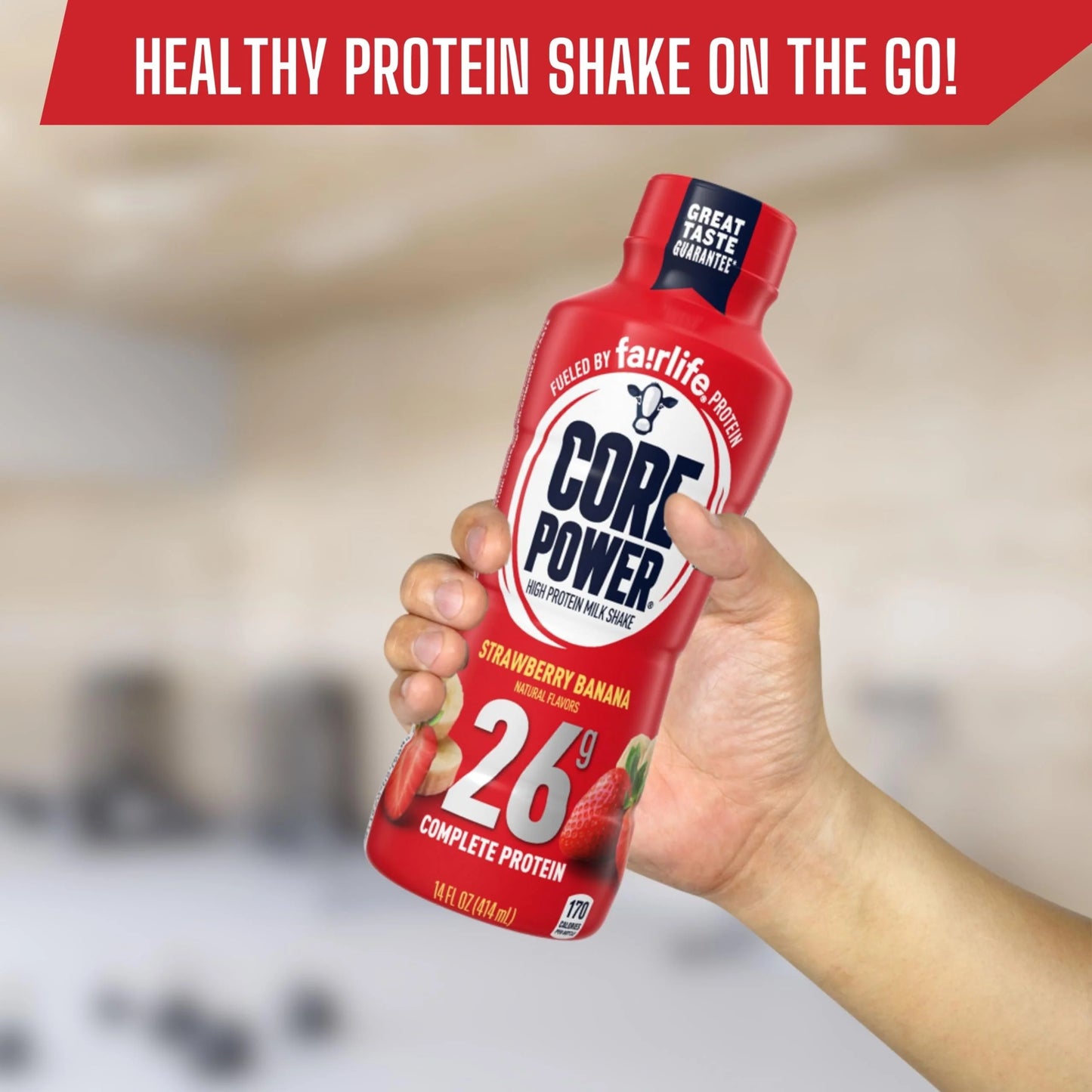 Core Power Protein Shake, Strawberry Banana