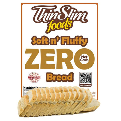 ThinSlim Foods Zero Net Carb Keto Bread | Low Carb Bread | Plain (Pack of 1)