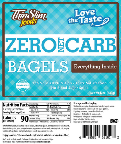 ThinSlim Foods Zero Net Carb Keto Bread | Low Carb Bread | Plain (Pack of 1)
