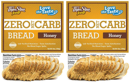 ThinSlim Foods Zero Net Carb Keto Bread | Low Carb Bread | Plain (Pack of 1)