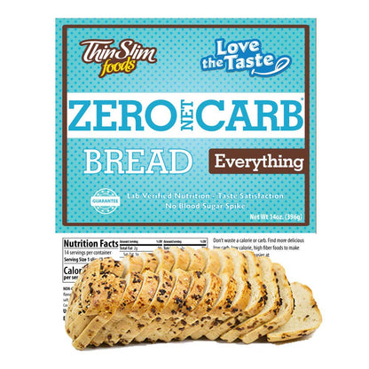 ThinSlim Foods Zero Net Carb Keto Bread | Low Carb Bread | Plain (Pack of 1)