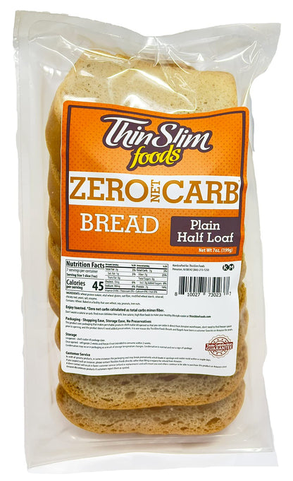 ThinSlim Foods Zero Net Carb Keto Bread | Low Carb Bread | Plain (Pack of 1)
