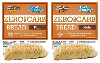 ThinSlim Foods Zero Net Carb Keto Bread | Low Carb Bread | Plain (Pack of 1)
