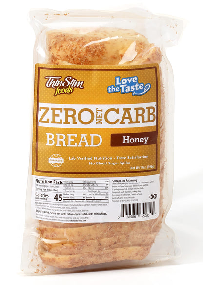 ThinSlim Foods Zero Net Carb Keto Bread | Low Carb Bread | Plain (Pack of 1)