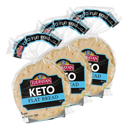 Toufayan KETO Flat Bread | High Fiber and Protein | Low Carb | No Sugar (3 Pack)